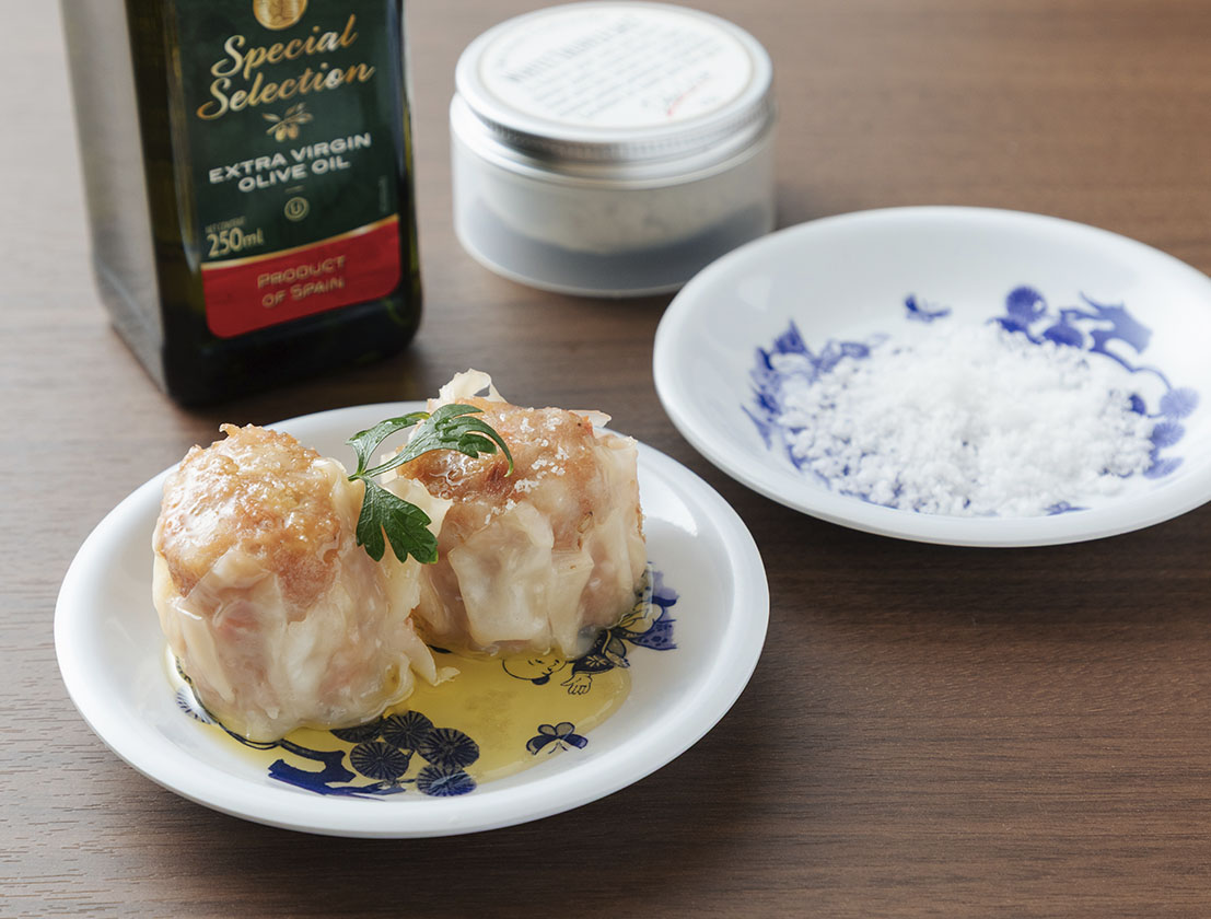 オリーブオイルと岩塩のアレンジ