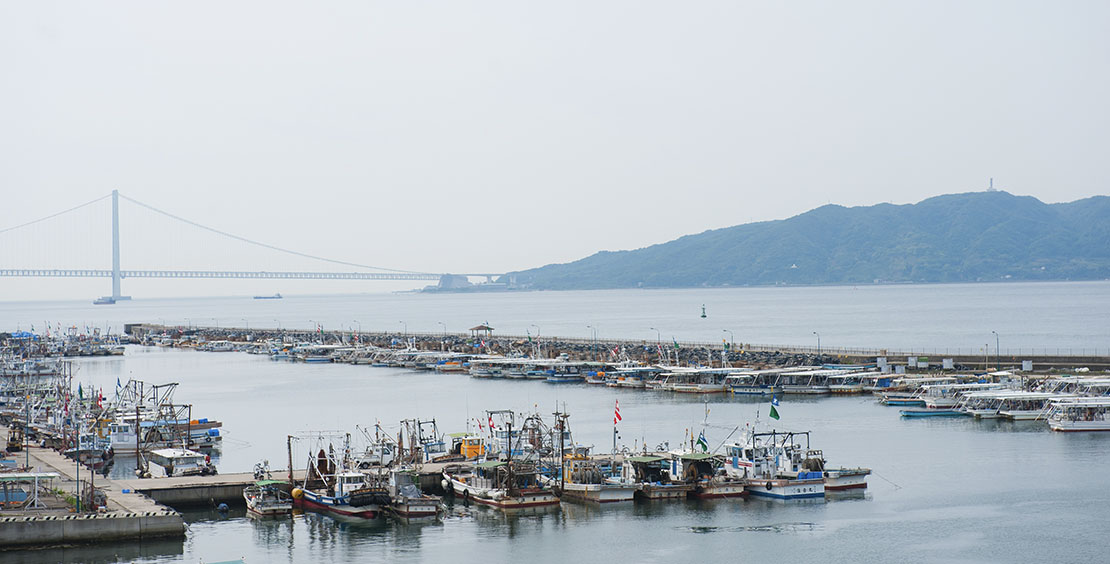 明石の漁港